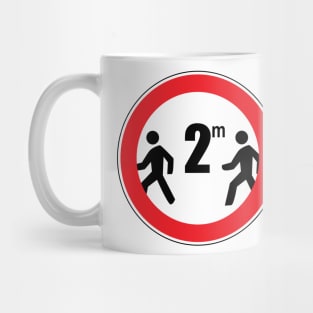 Social Distancing Traffic Sign Mug